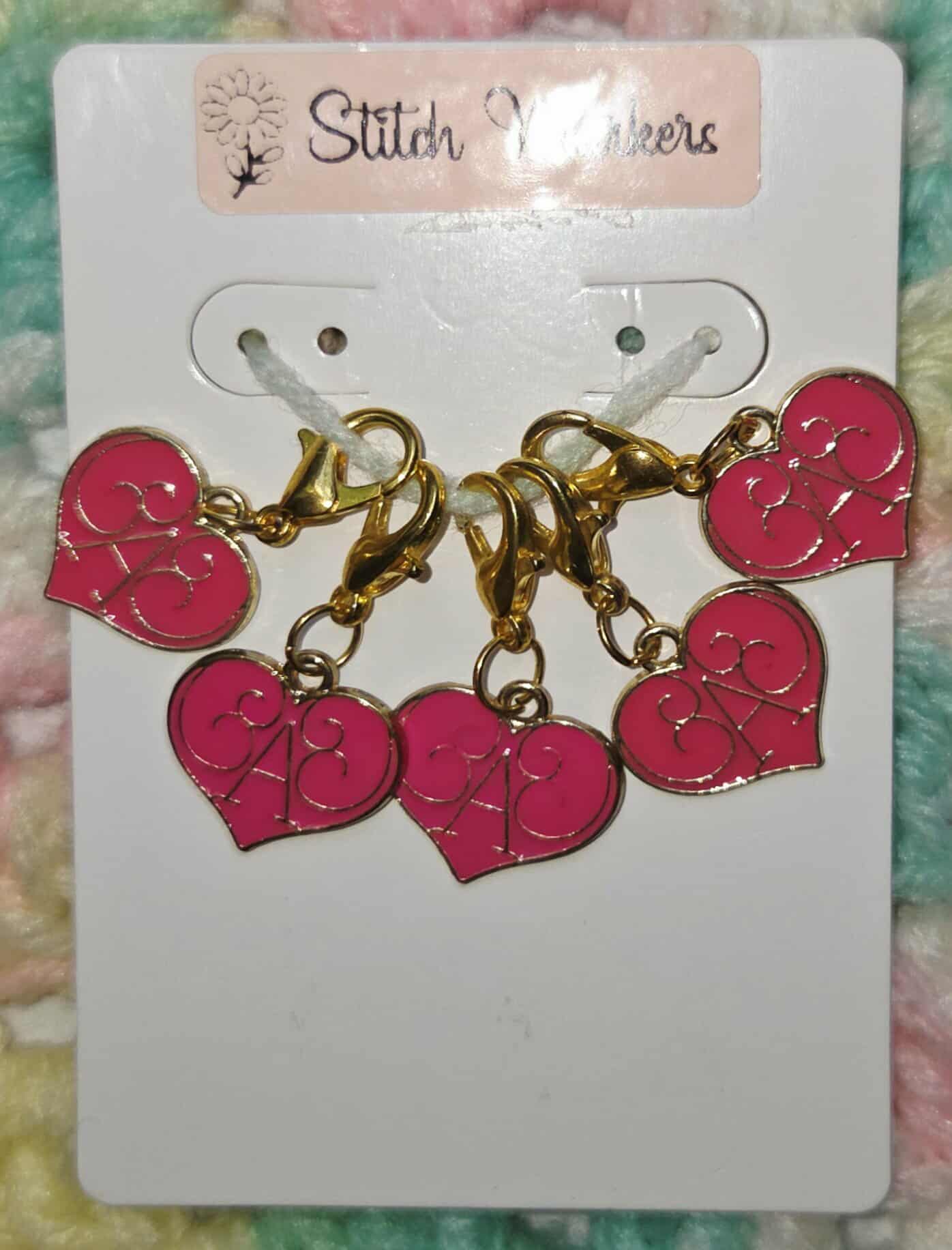 Heart Letter A Stitch Markers