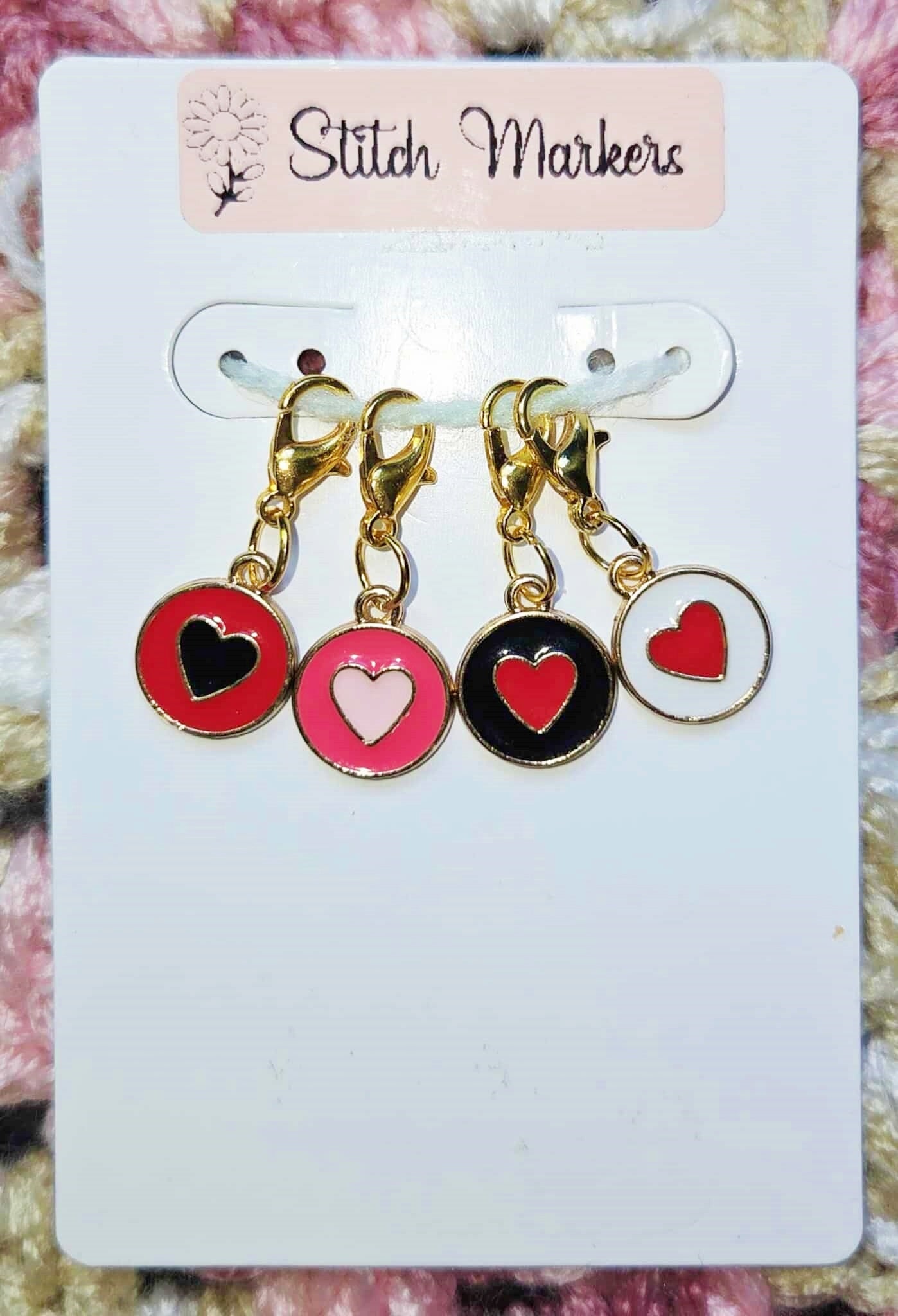 Heart Rounds Stitch Markers