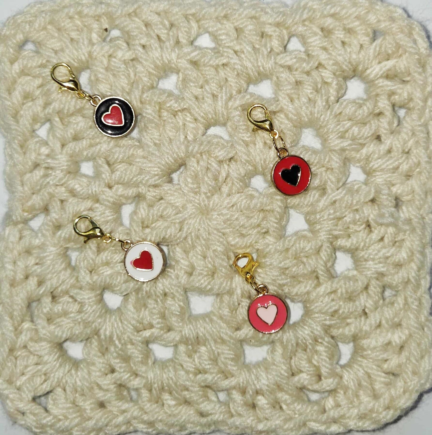 Heart Rounds Stitch Markers