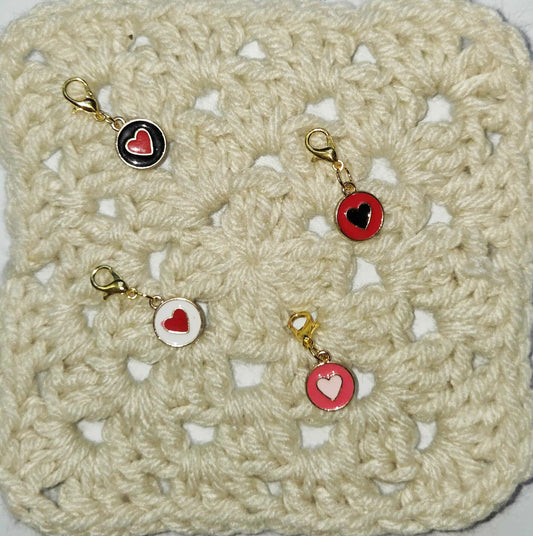 Heart Rounds Stitch Markers