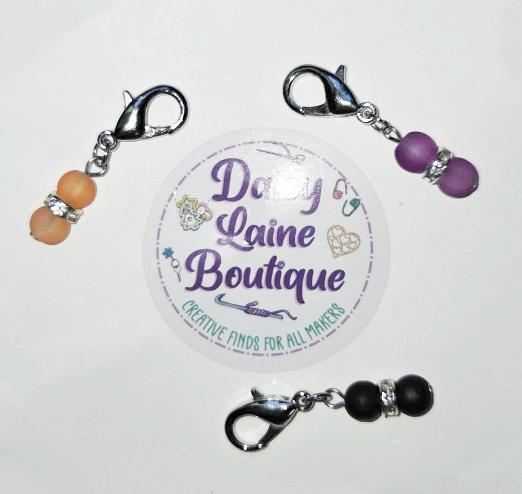 Halloween Bling Beads Stitch Markers