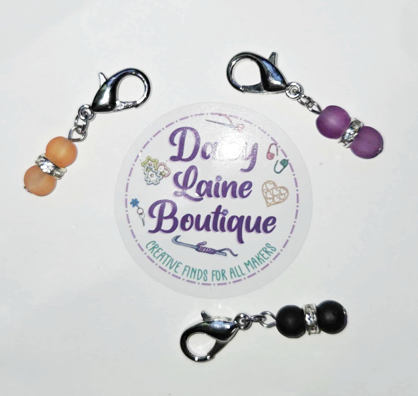 Halloween Bling Beads Stitch Markers