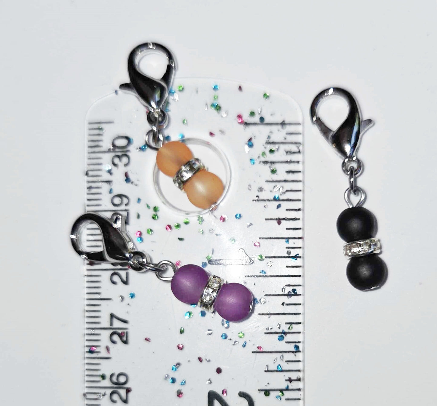 Halloween Bling Beads Stitch Markers