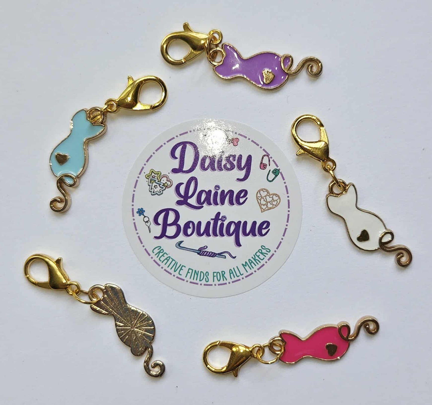 Cat Heart Stitch Markers