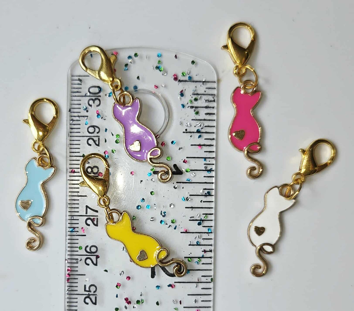 Cat Heart Stitch Markers