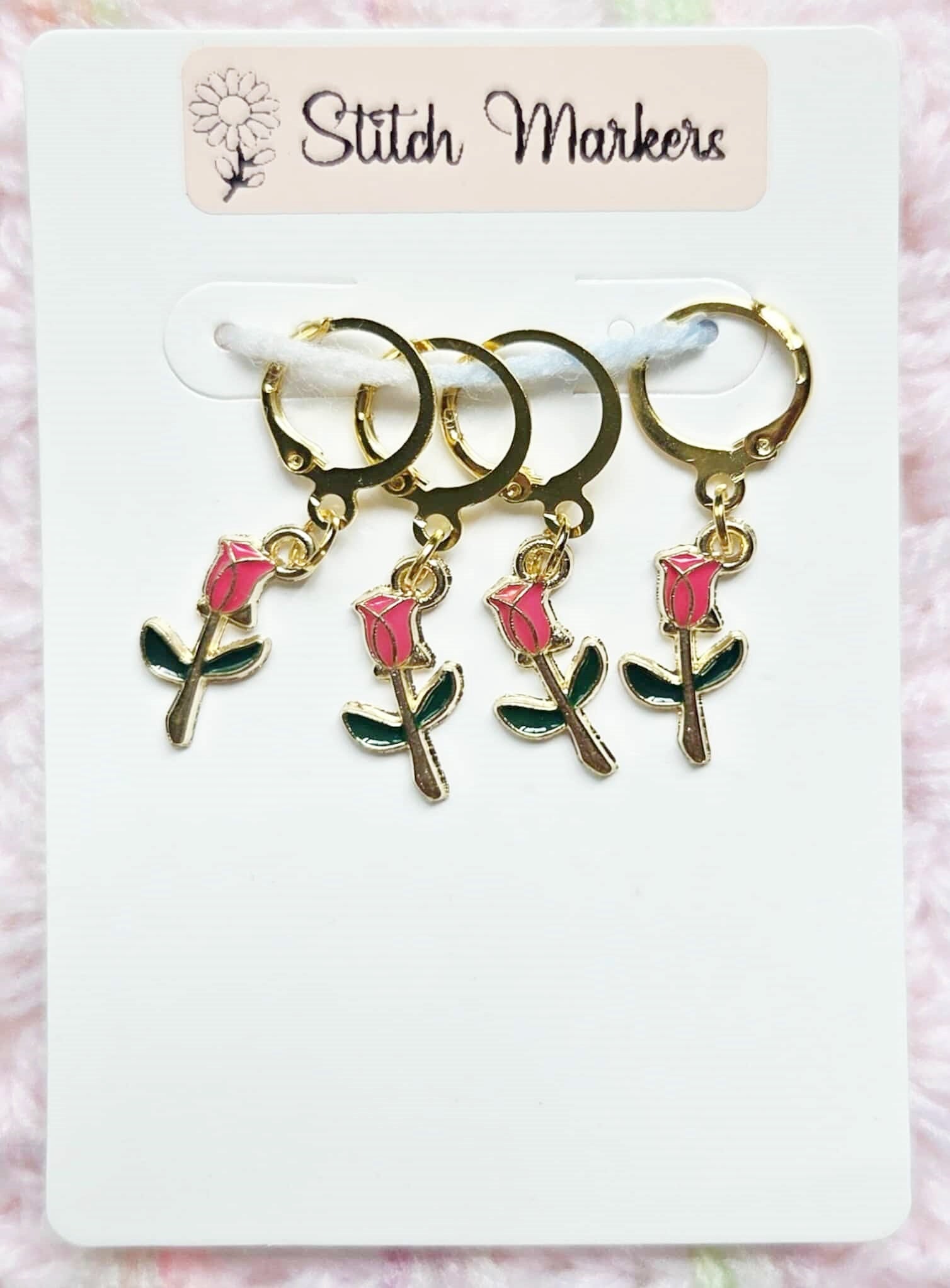 Rose Bud Stitch Markers