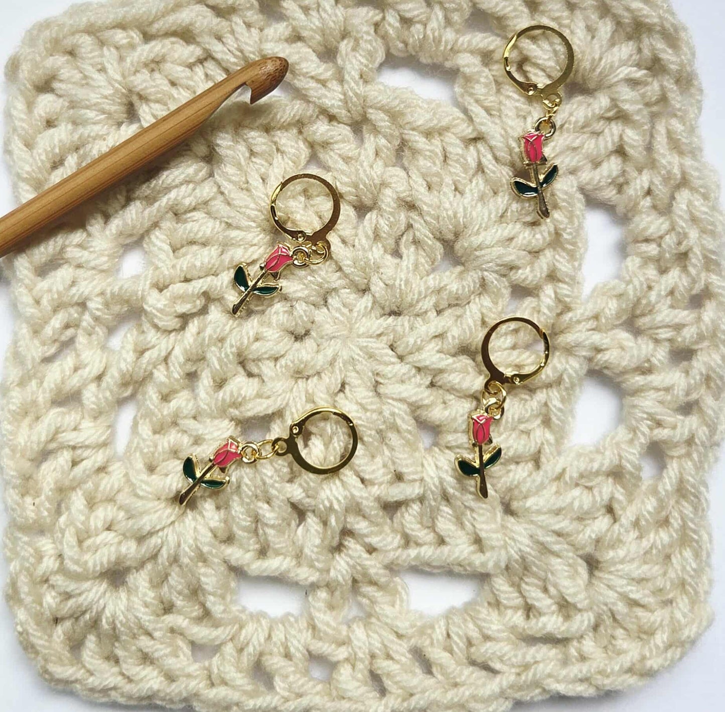 Rose Bud Stitch Markers