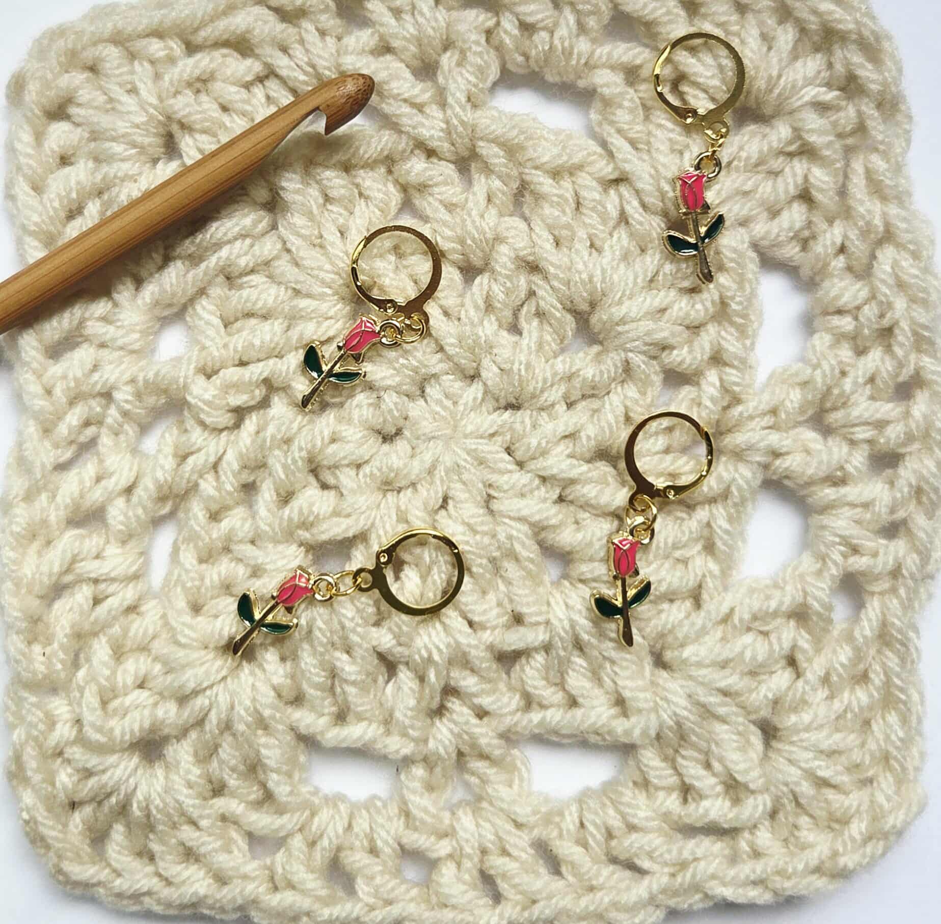 Rose Bud Stitch Markers