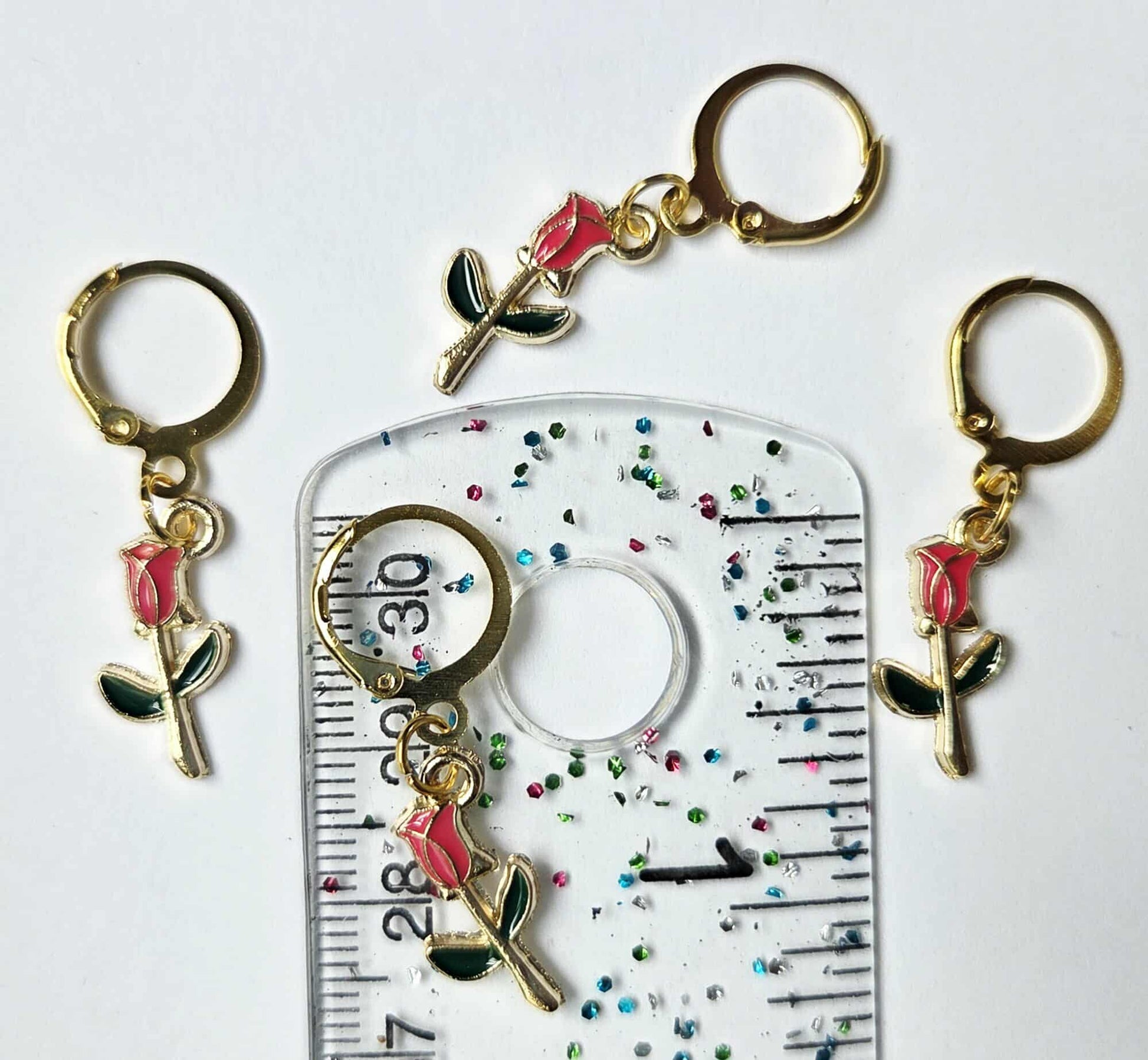 Rose Bud Stitch Markers