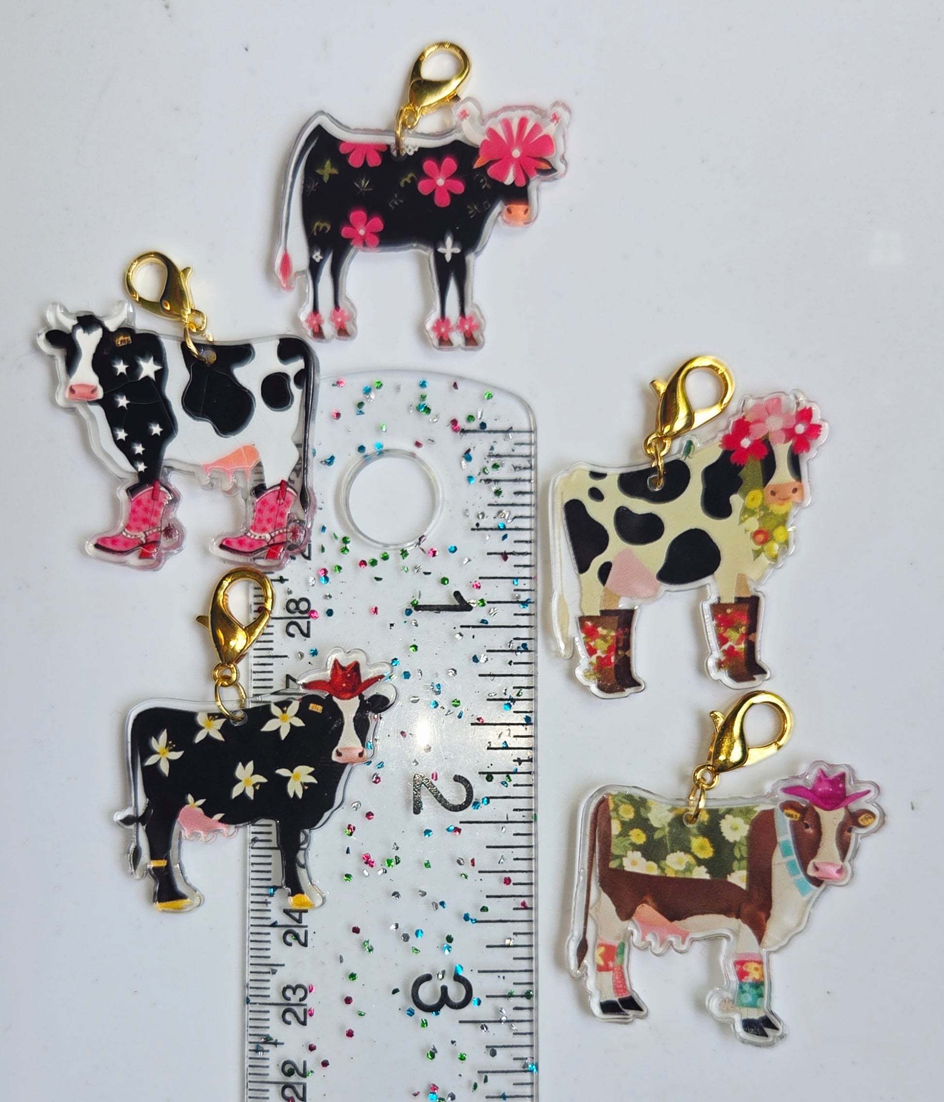 Cow Cowboy Large Stitch Markers