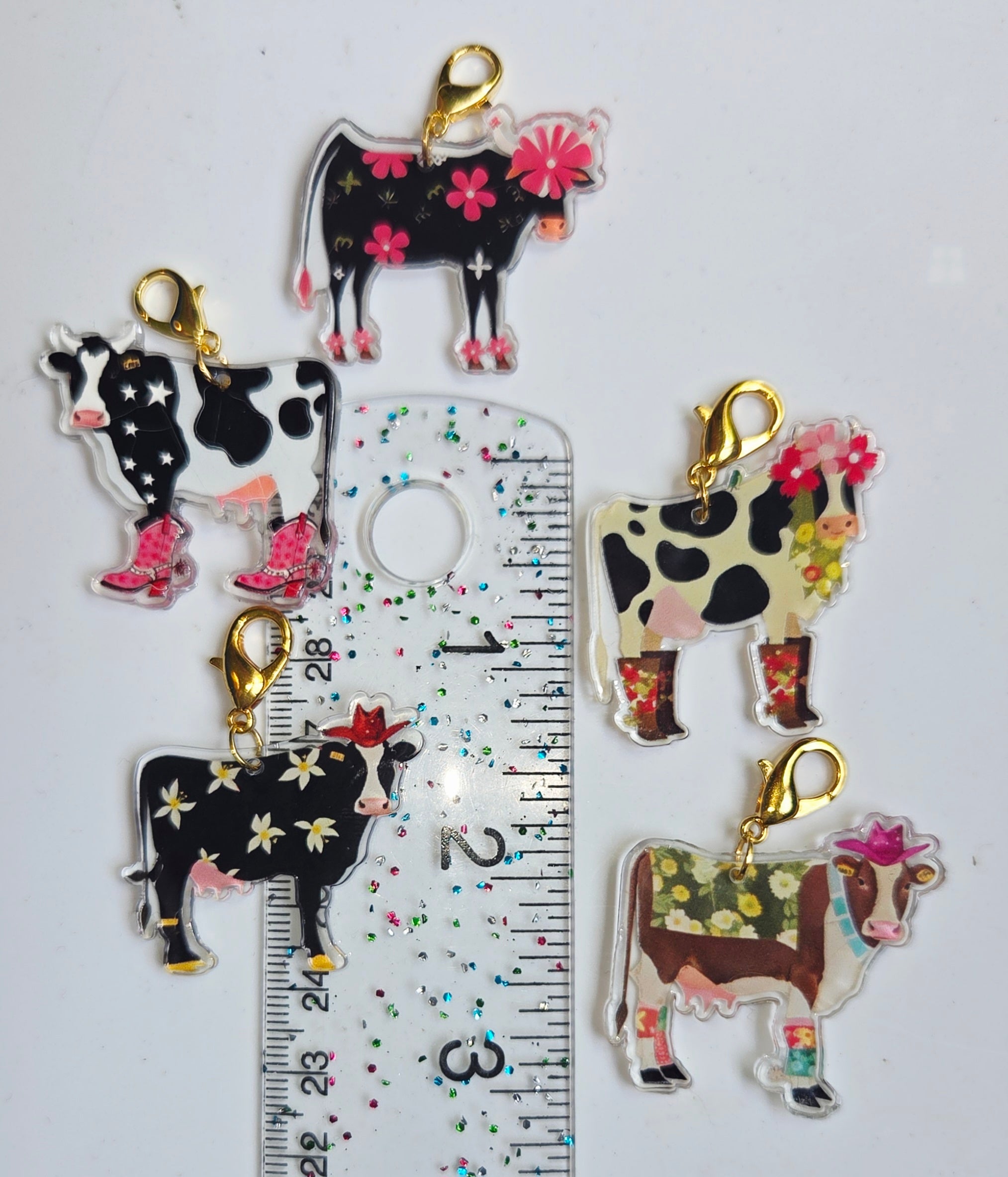Cow Cowboy Large Stitch Markers