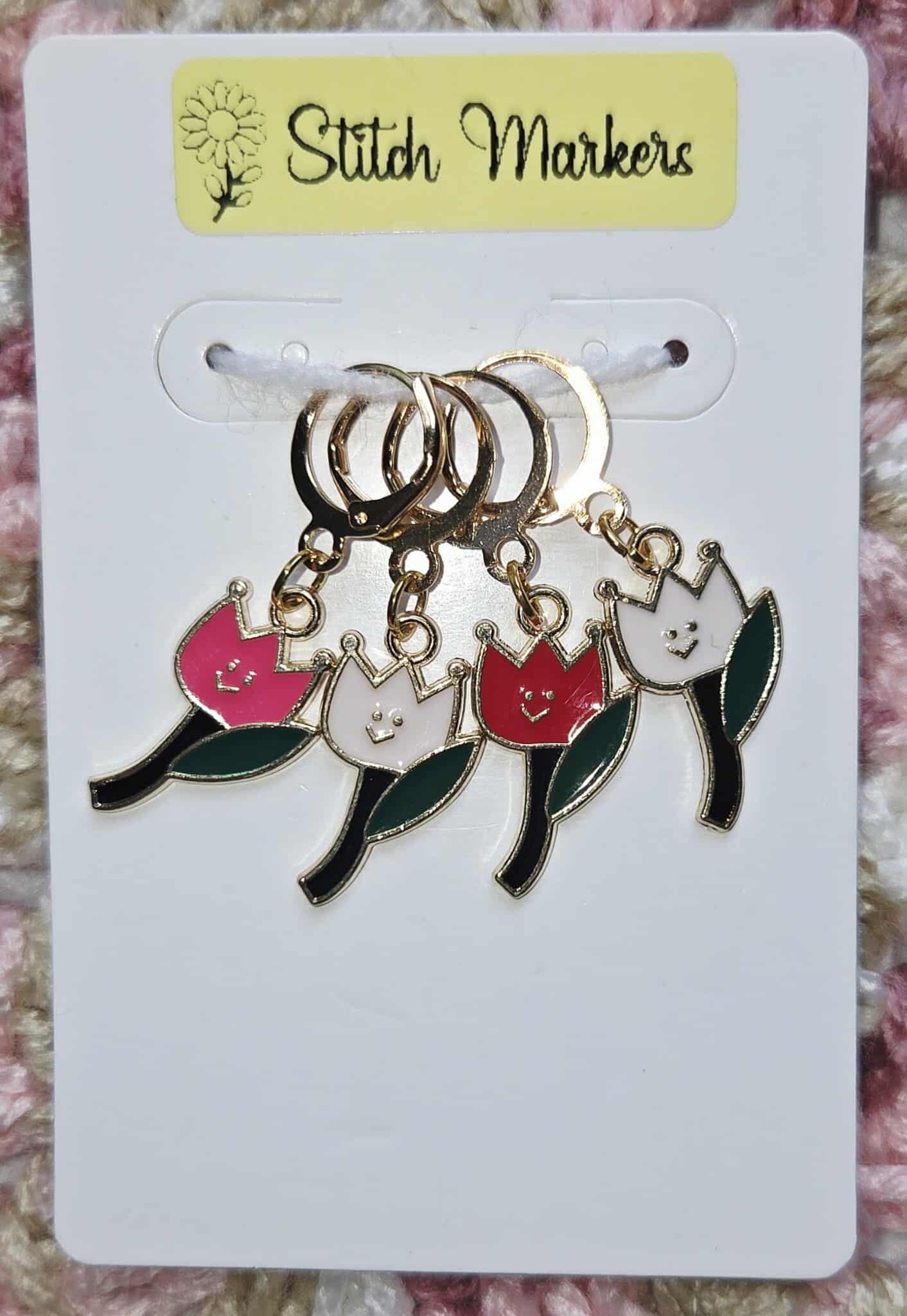 Tulip Smiley Stitch Markers