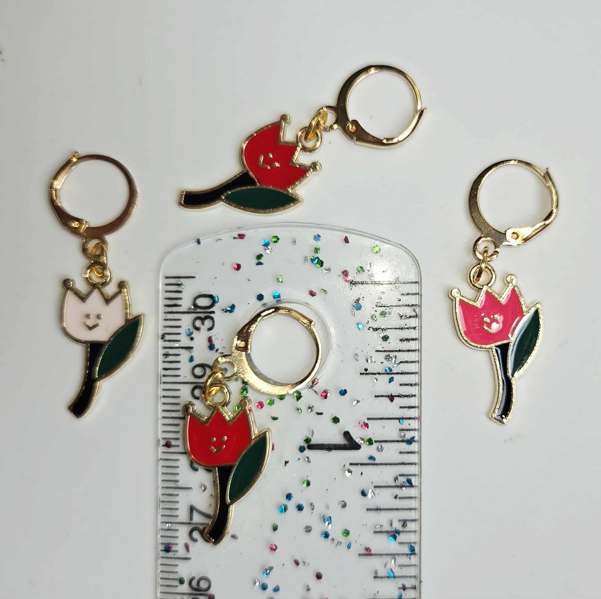 Tulip Smiley Stitch Markers
