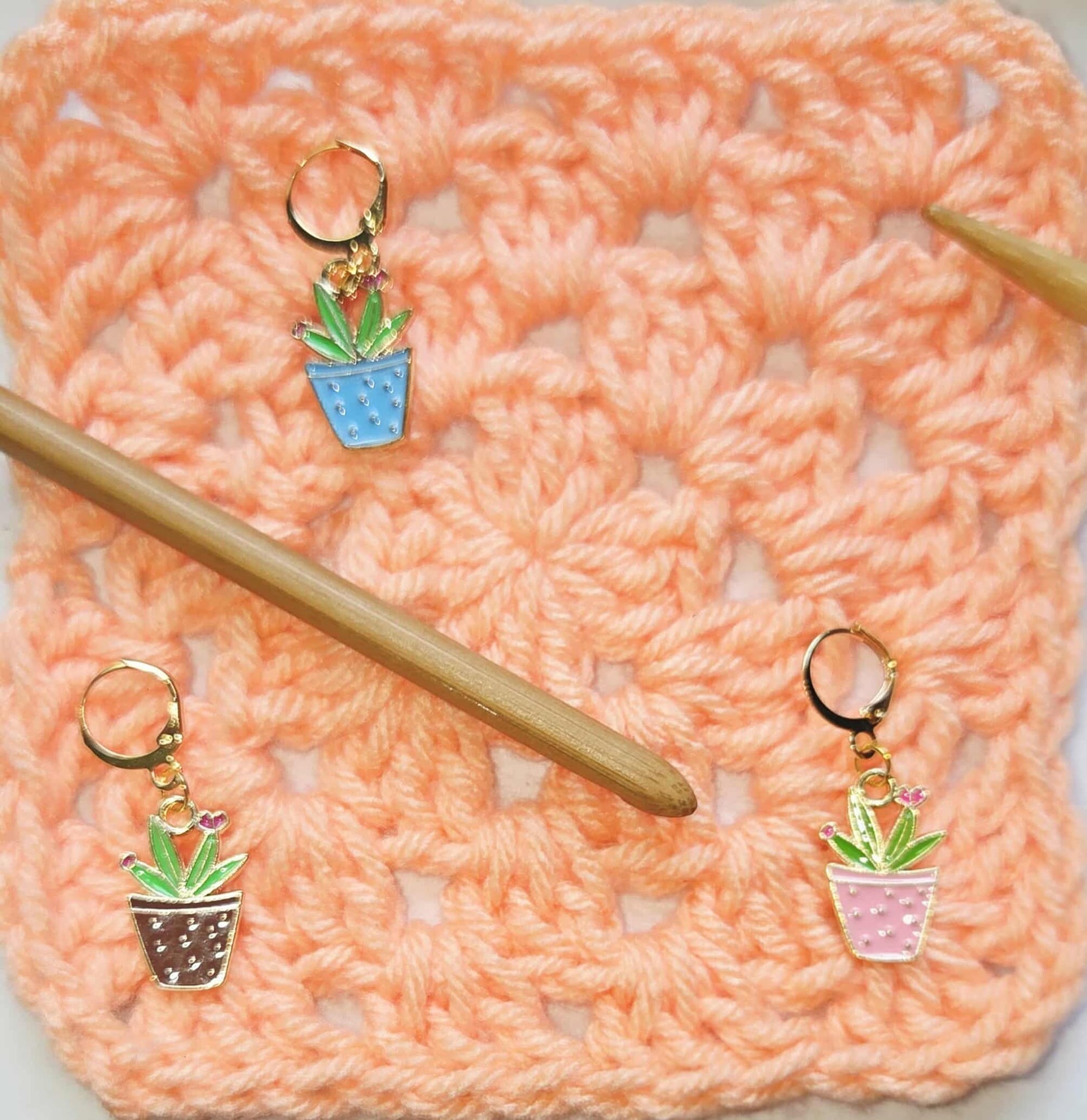 Cactus Plant Stitch Markers