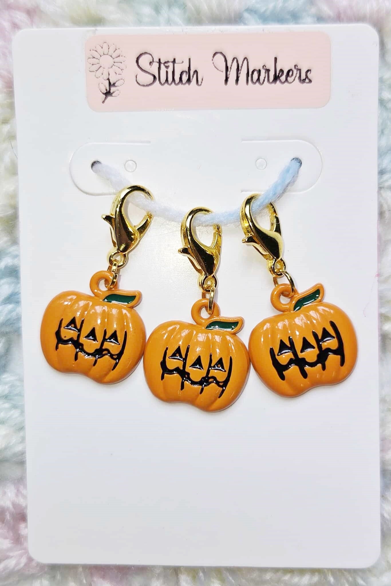 Halloween Pumpkins Stitch Markers