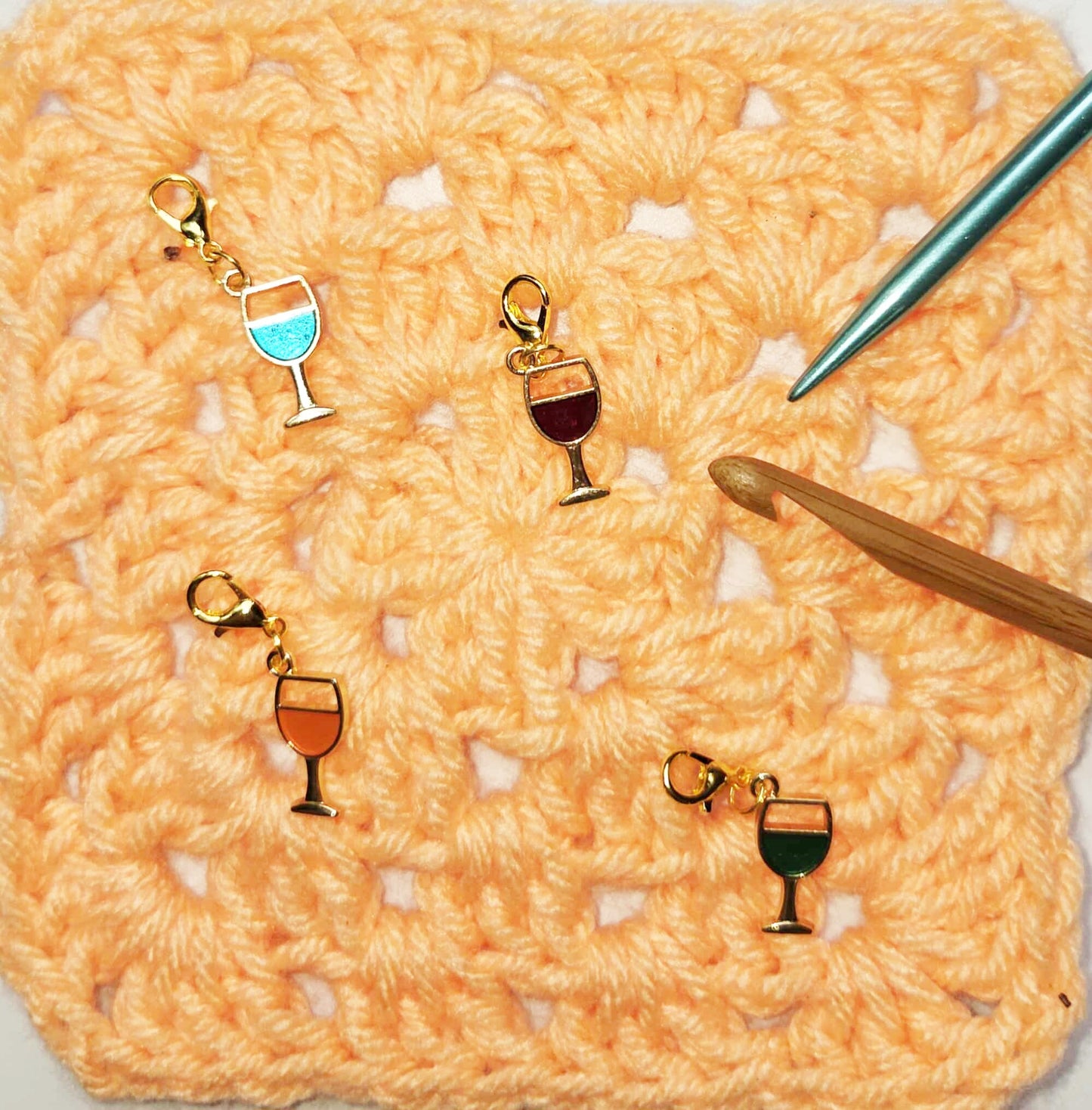 Wine Glass Stitch Markers