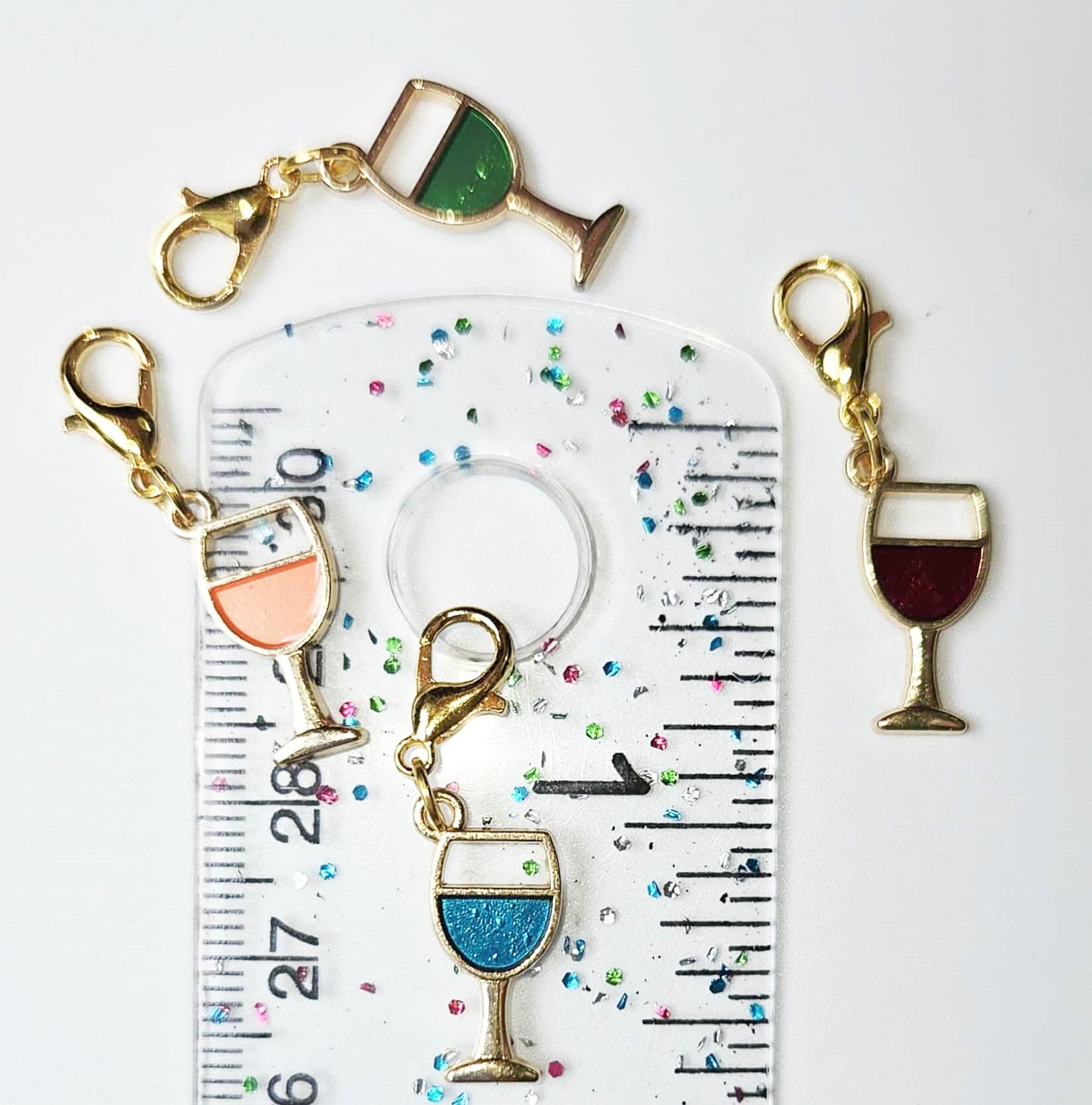 Wine Glass Stitch Markers