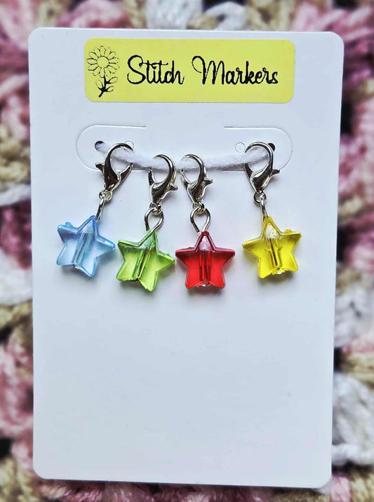 Star Clear Stitch Markers