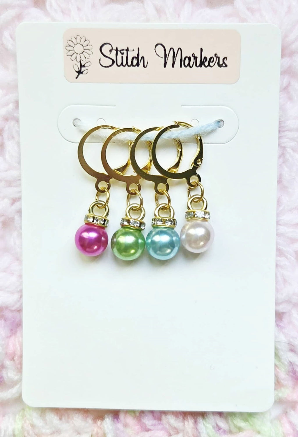 Pearl Bling Stitch Markers