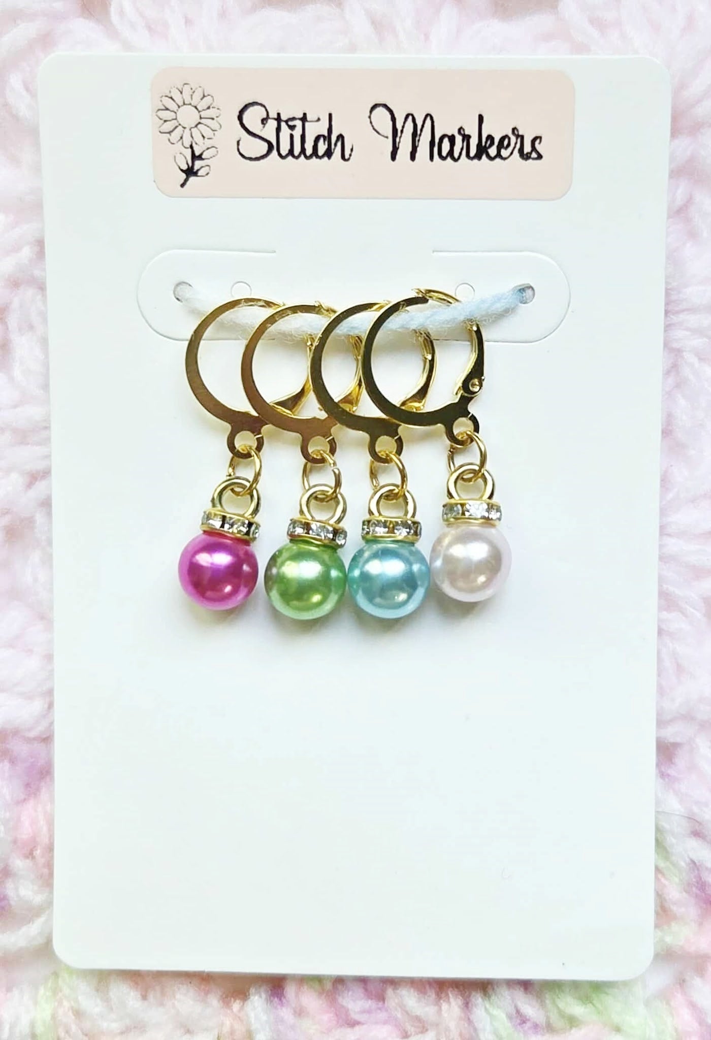 Pearl Bling Stitch Markers