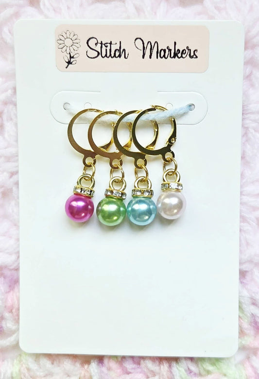 Pearl Bling Stitch Markers
