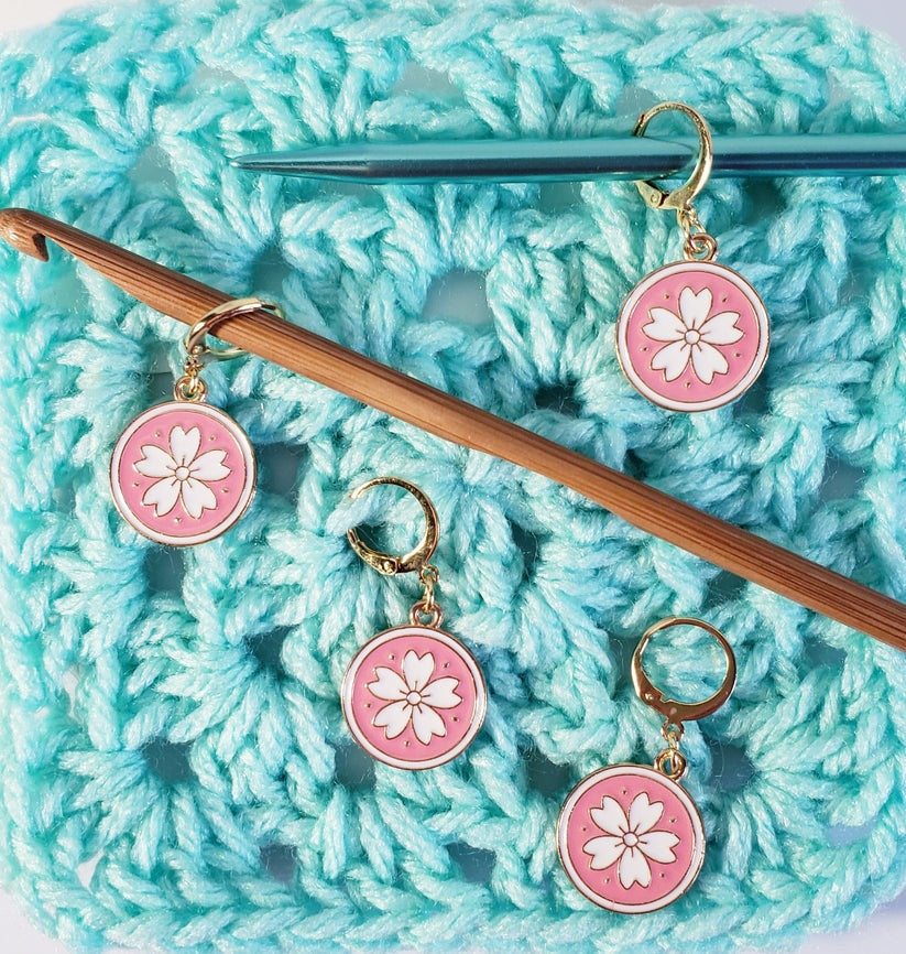 Cherry Blossom Stitch Markers