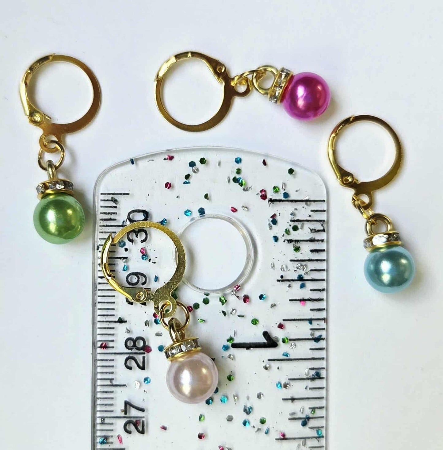 Pearl Bling Stitch Markers