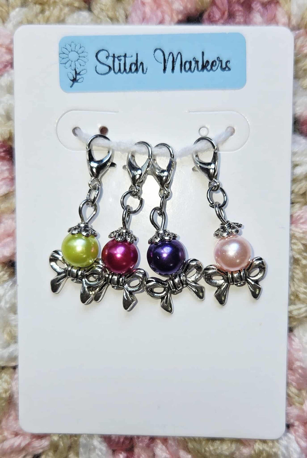 Pearl Bow Stitch Markers