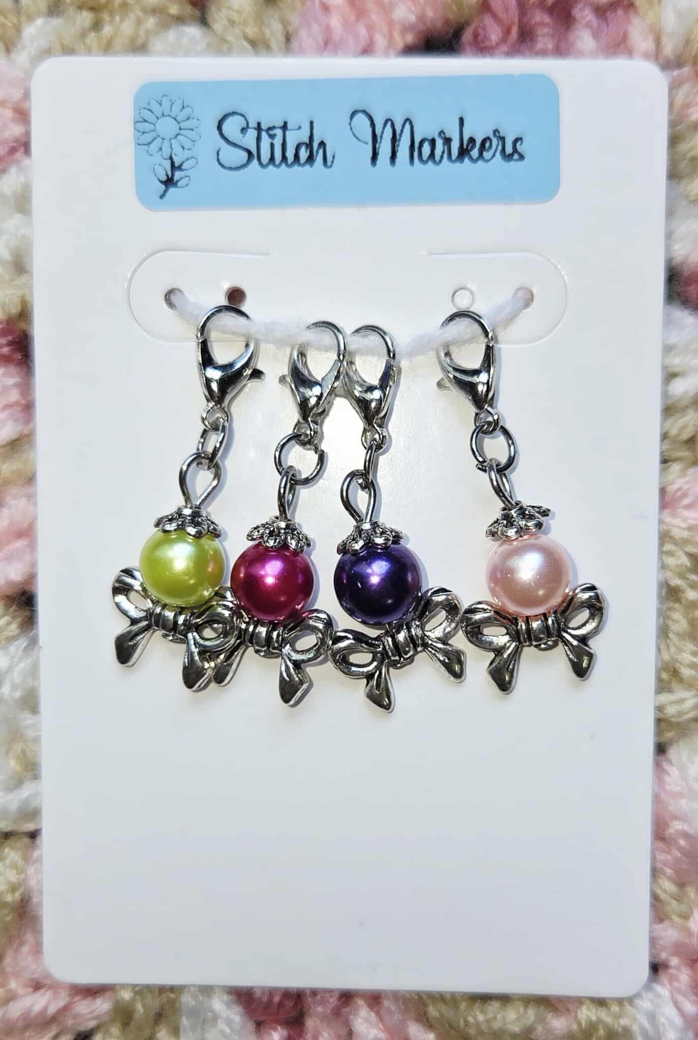 Pearl Bow Stitch Markers