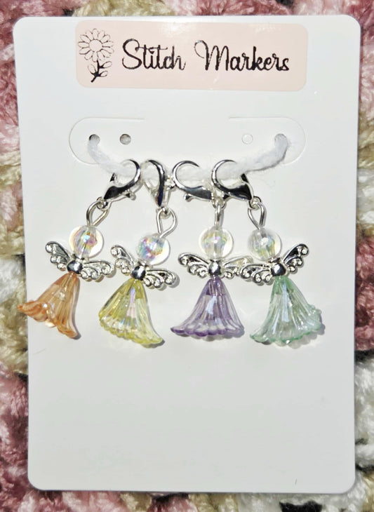 Angel Beaded Skirt Stitch Markers