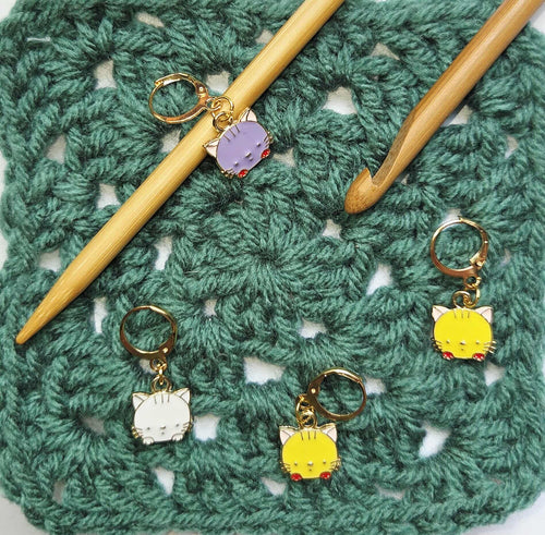 Cat Cute Face Stitch Markers