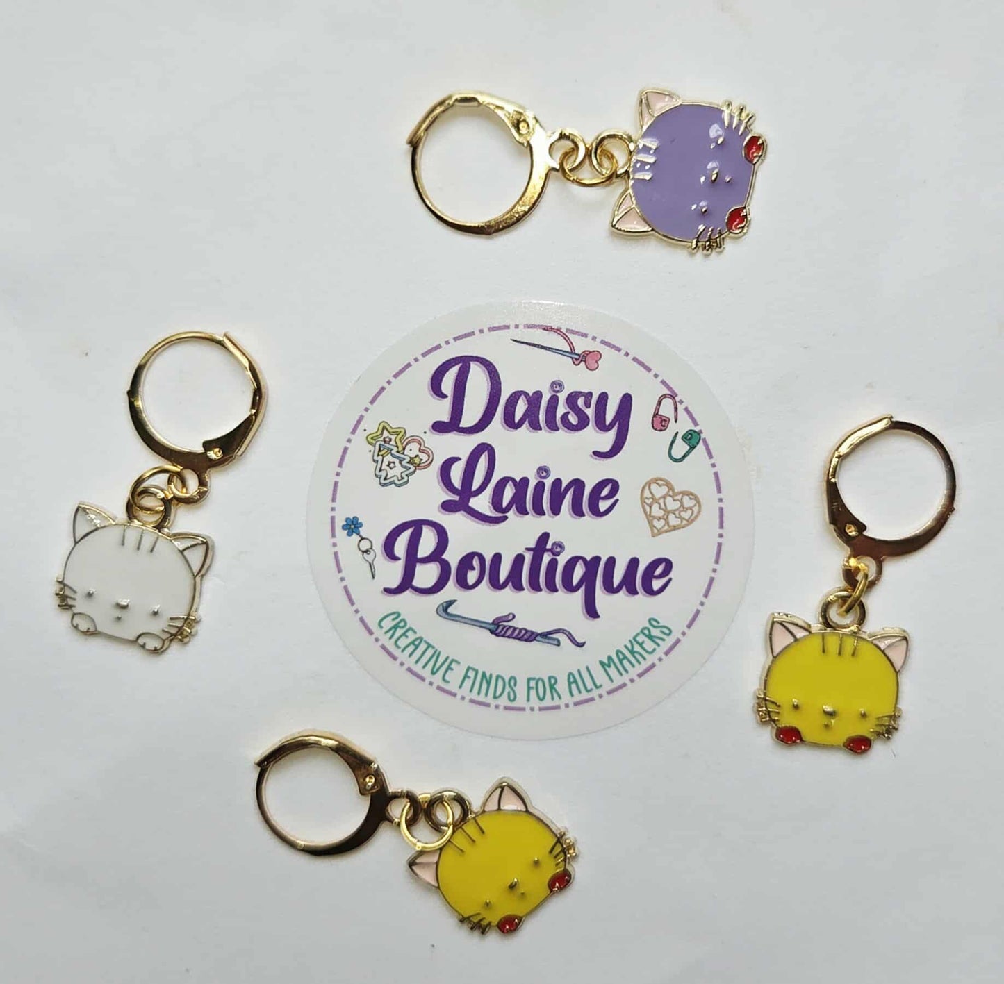 Cat Cute Face Stitch Markers
