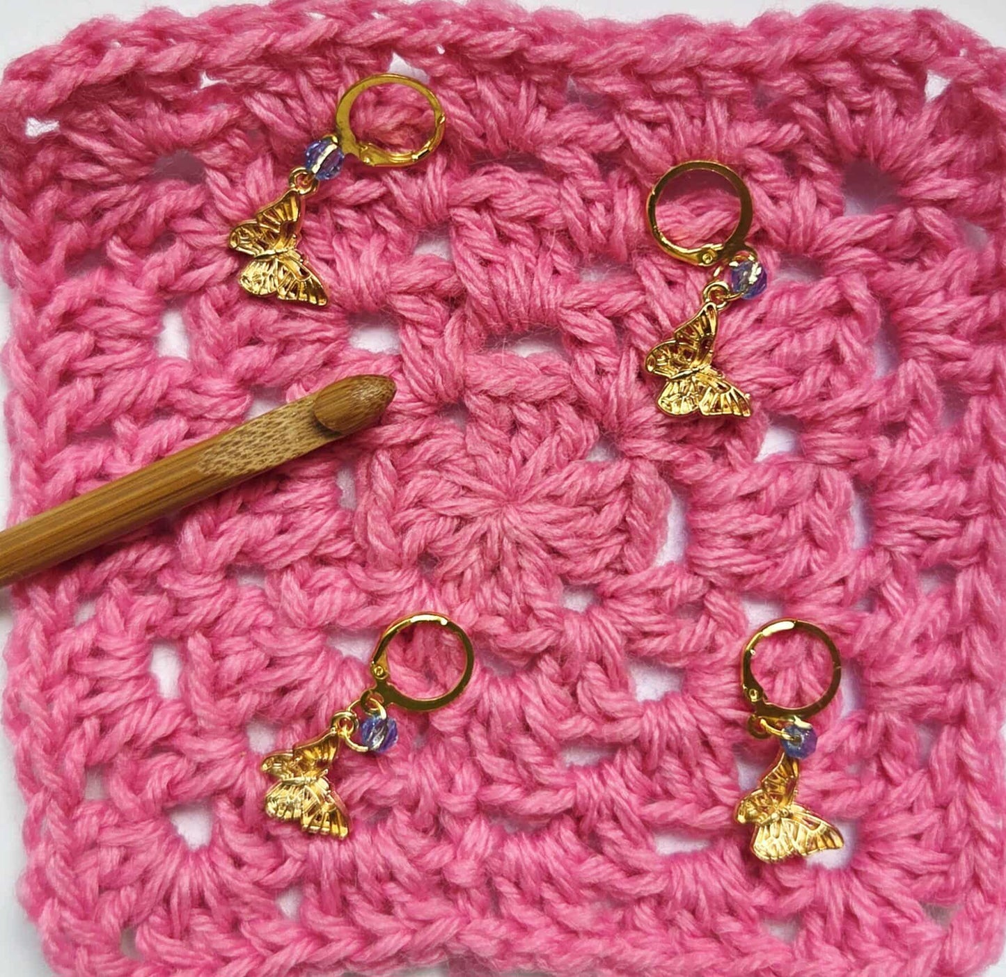 Butterfly Gold Stitch Markers