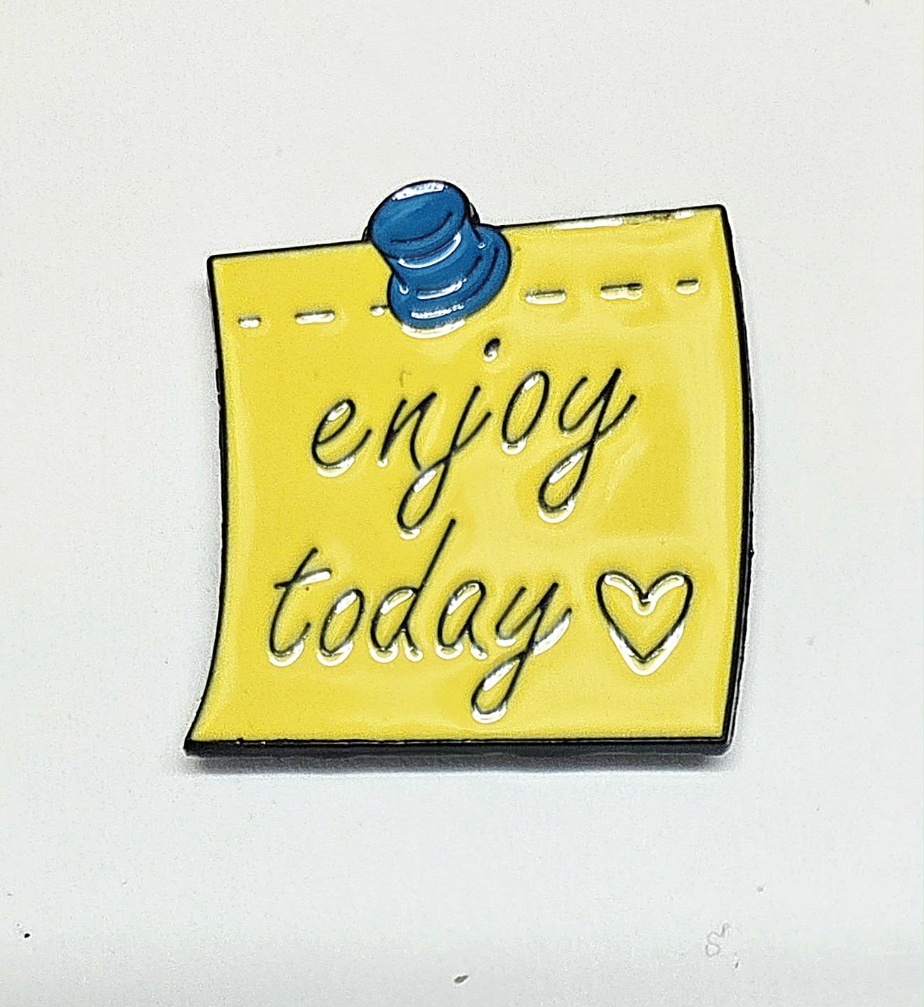 Enjoy Today Enamel -Needle Minder / Needle Keeper