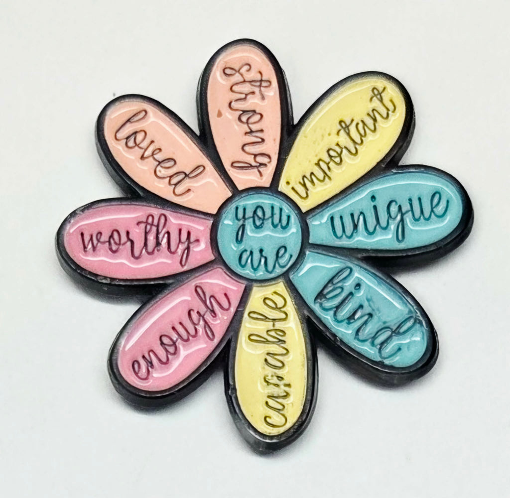 You Are ... Daisy Flower Enamel Magnetic Needle Minder / Needle Keeper