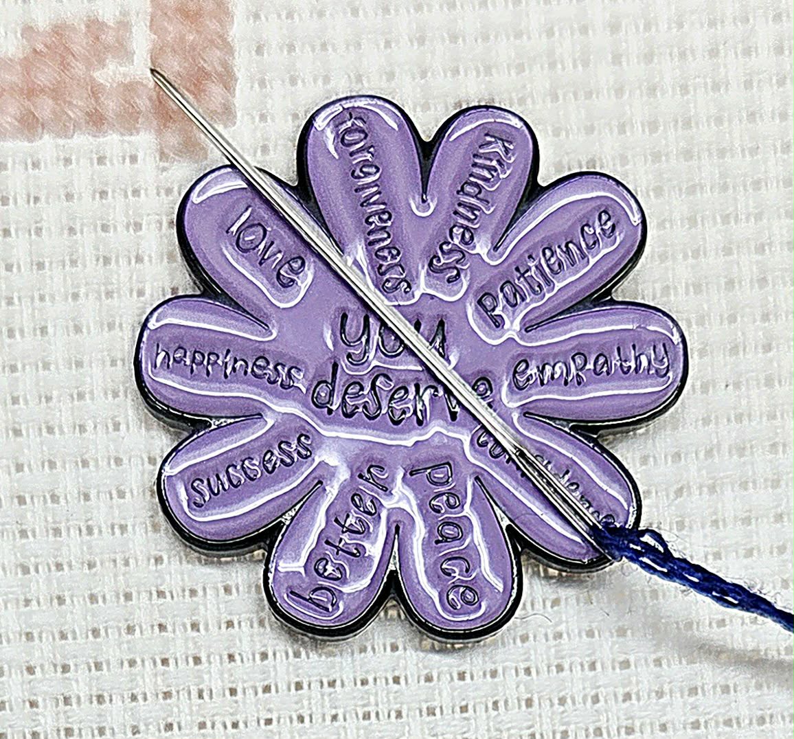 You Deserve ... Daisy Flower Enamel Magnetic Needle Minder / Needle Keeper